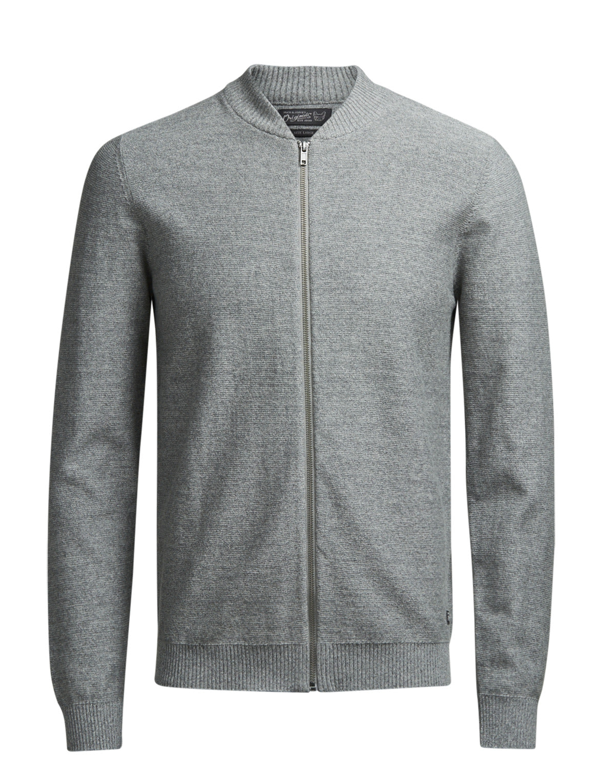 12121980GREY MELANGE KNIT FIT