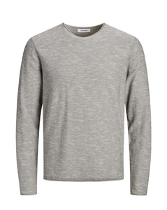 JACK & JONES KIDS Eslub Knit Crew Neck Maglia Light Grey Melange Grigio Chiaro 12165398