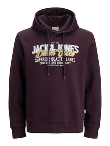 JACK&JONES Felpa con Cappuccio Felpata Jjelogo