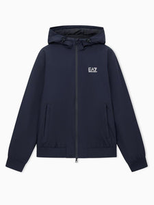 EA7 Bomber con Cappuccio Core Identity in Tessuto Tecnico