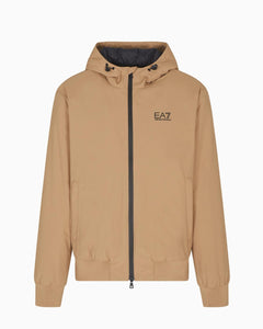 EA7 Bomber con Cappuccio Core Identity in Tessuto Tecnico