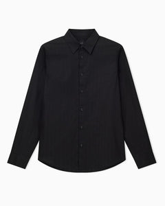 Camicia Regular Fit in Cotone Jacquard